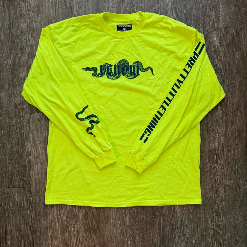 PrettyLittleThing Neon Green Long Sleeve Shirt